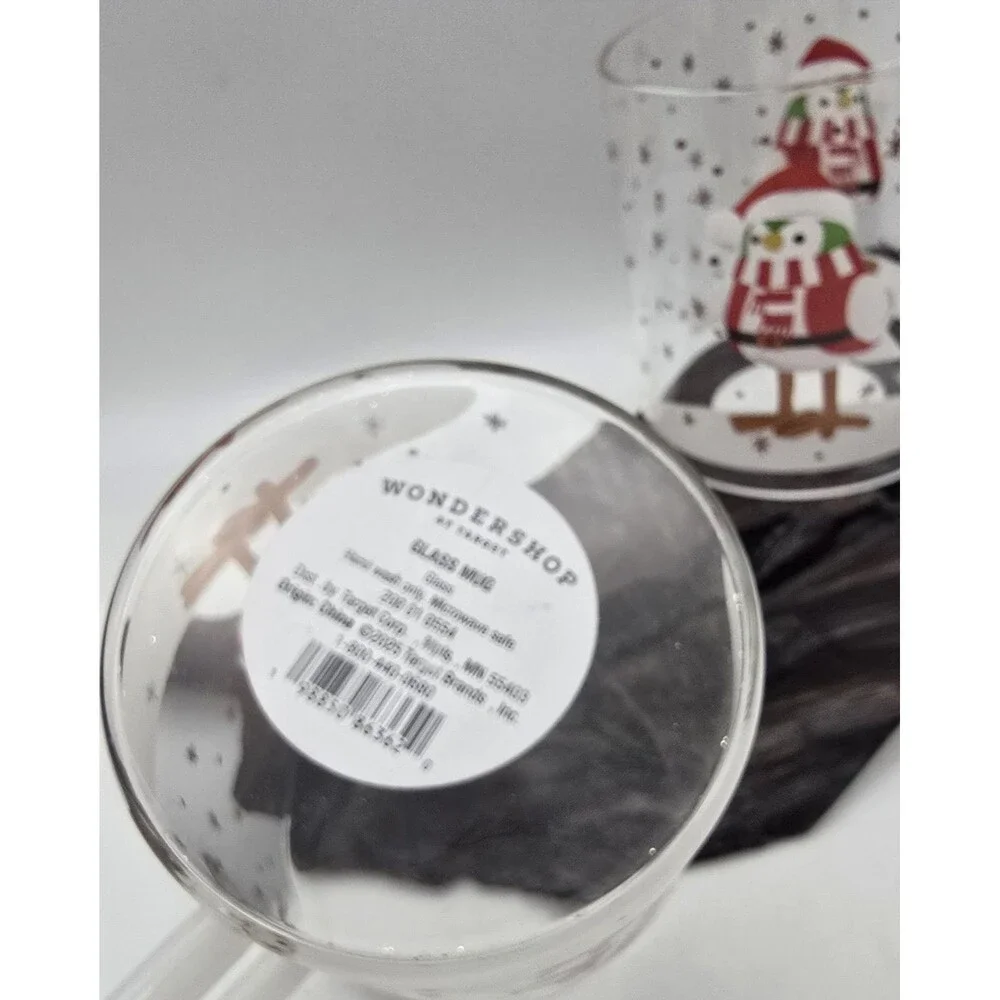 Wondershop Target Bird Flurry Christmas Featherly Friends Glass Mugs Set Of 2